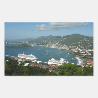 Harbour at St. Thomas US Virgin Islands Rectangular Sticker