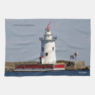 Harbour Beach Lighthouse kitchen towel