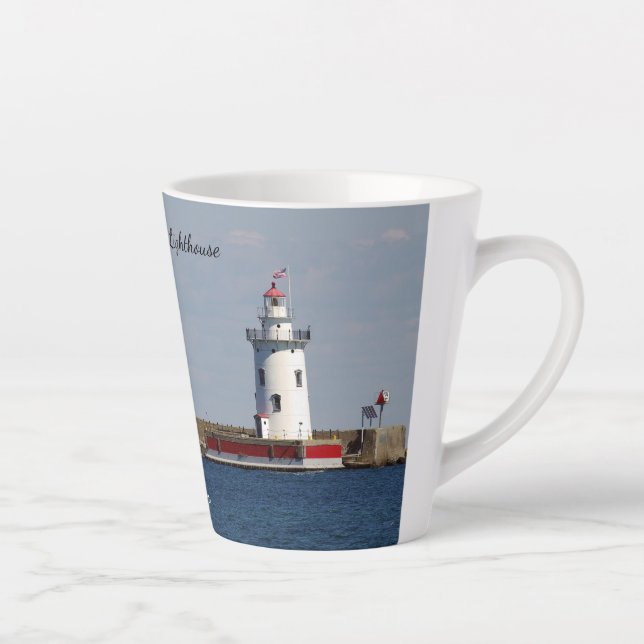 Harbour Beach Lighthouse latte mug (Right)