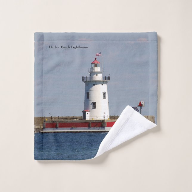 Harbour Beach Lighthouse towel set (Wash Cloth)