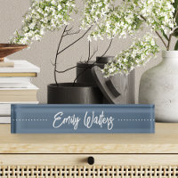 Harbour Blue Sketched Cursive Script