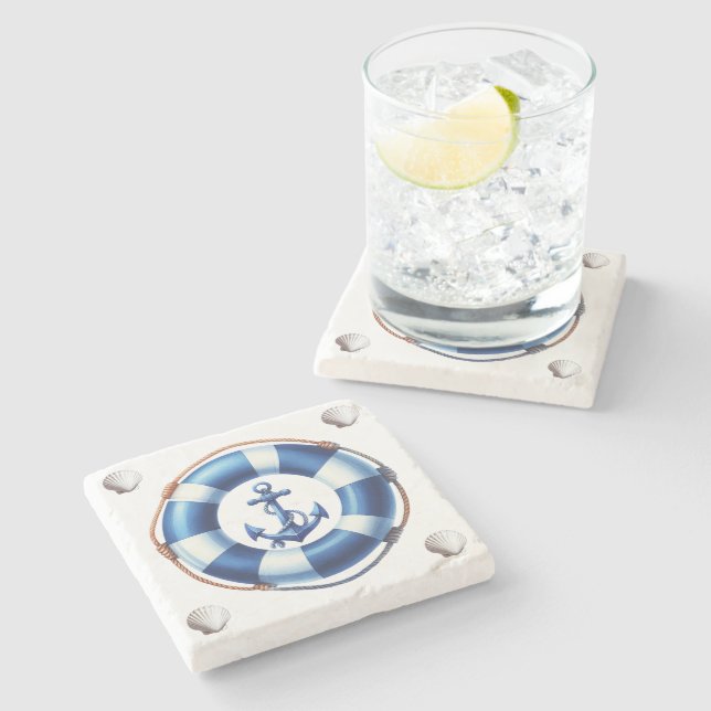 Harbour Charm! Stone Coaster (Side)