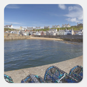 Harbour, Findochty, Moray, Scotland, United Square Sticker