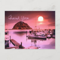 Harbour Hues Painting Thank You Postcard