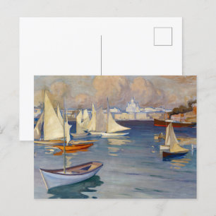 Harbour in Helsinki, Albert Edelfelt  Postcard