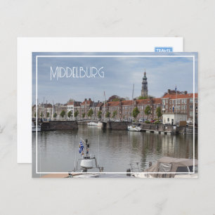 Harbour in Spring, Middelburg, Netherlands Postcard