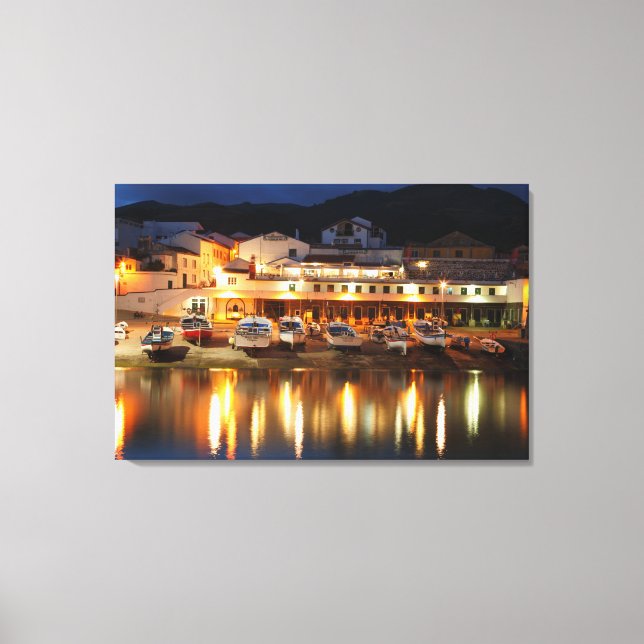 Harbour in the Azores Canvas Print (Front)