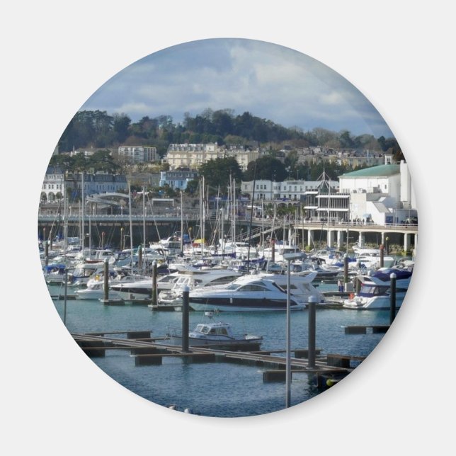 Harbour In Torquay Magnet (Front)
