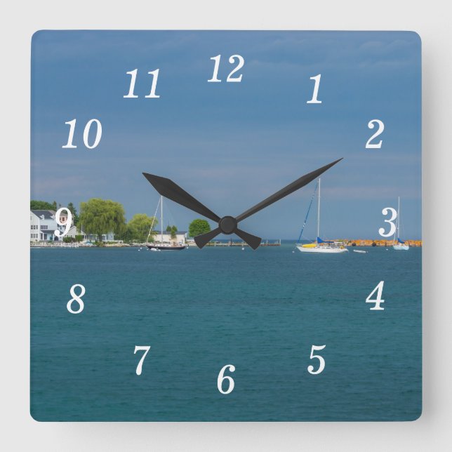 Harbour Mackinac Island Wall Clock (Front)