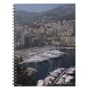Harbour, Monte Carlo, French Rivier, Cote d' Spiral Notebook