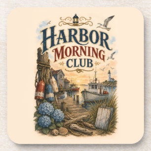 Harbour Morning Club Coastal Lighthouse Coaster