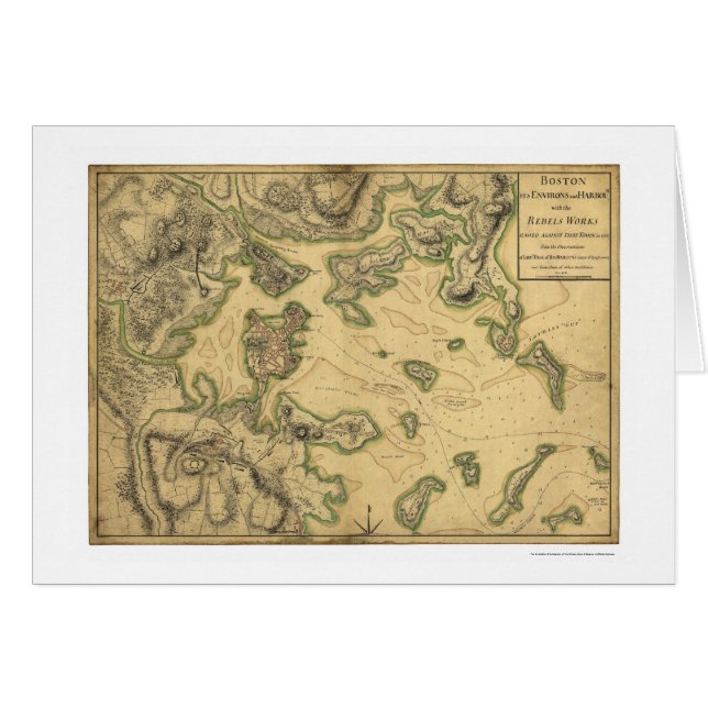 Harbour of Boston Map 1775 (Front Horizontal)