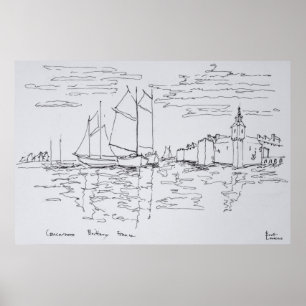 Harbour of Concarneau Southern Brittany, France Poster
