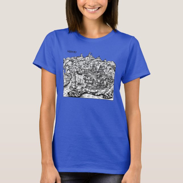 Harbour Of Genoa, 1493 T-Shirt (Front)