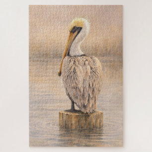 Harbour Pelican   Coastal Wildlife Art   Puzzle