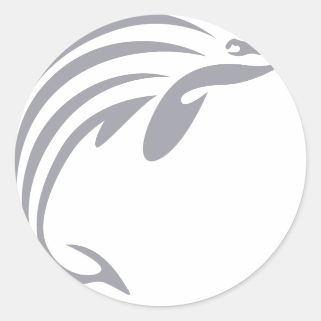 Harbour Porpoise in Swish Drawing Style Classic Round Sticker (Front)