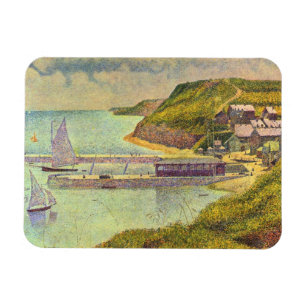 Harbour Port-en-Bessin High Tide by Georges Seurat Magnet