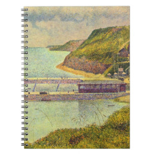 Harbour Port-en-Bessin High Tide by Georges Seurat Spiral Notebook