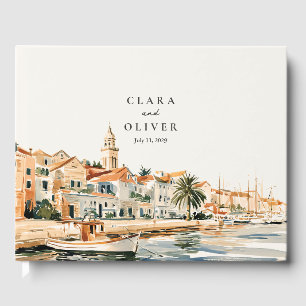 Harbour Quay Palm Boats Dalmatian Coast Wedding  Guest Book