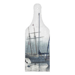 Harbour Sailboats Boats Sailing Marina Cutting Board