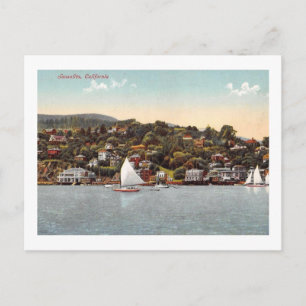 Harbour Sailboats, Sausalito, California Vintage Postcard