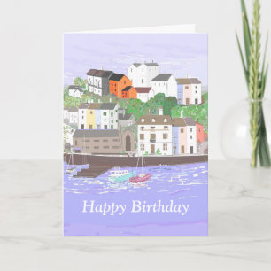 Harbour Scene Birthday Card