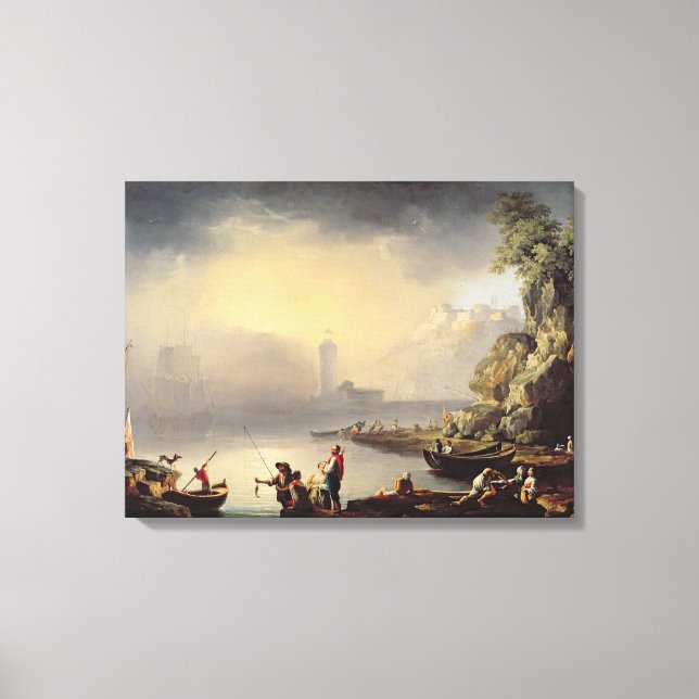 Harbour Scene Canvas Print (Front)