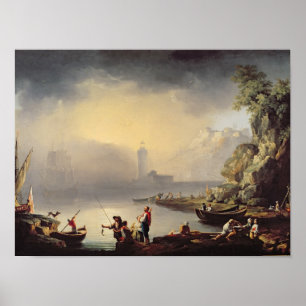 Harbour Scene Poster