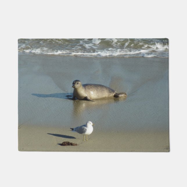Harbour Seal at La Jolla California Doormat (Front)