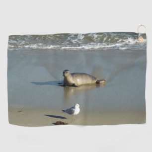 Harbour Seal at La Jolla California Golf Towel