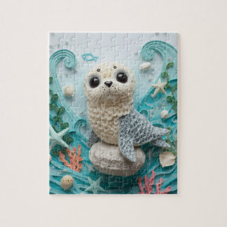 Harbour Seal Pup Paper Quilling Jigsaw Puzzle