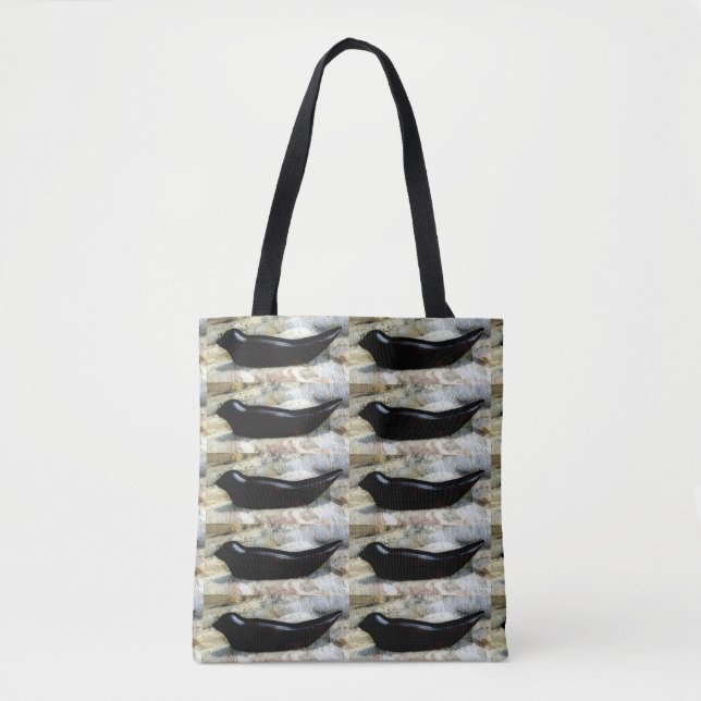 harbour seals beached design tote bag (Front)