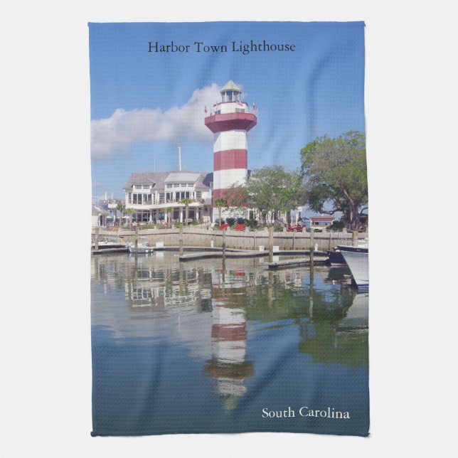 Harbour Town Lighthouse kitchen towel (Vertical)