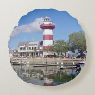 Harbour Town Lighthouse round pillow