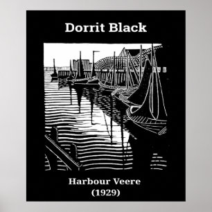 Harbour Veere by Dorrit Black (1929) Poster