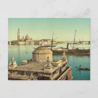 Harbour, Venice, Italy vintage Photochrom Postcard