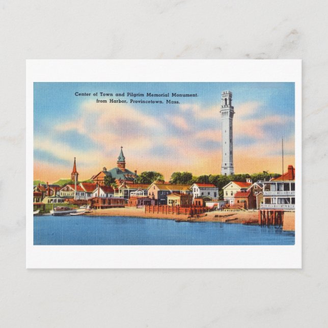 Harbour View in Provincetown, Massachusetts Vintag Postcard (Front)