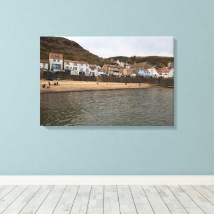 Harbour View of Staithes Village Canvas Print