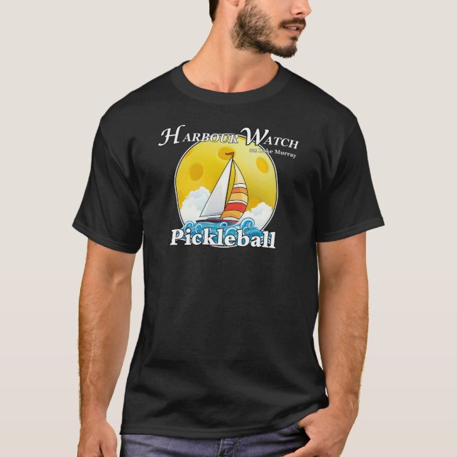 Harbour Watch on Lake Murray Pickleball Yellow Sun T-Shirt (Front)