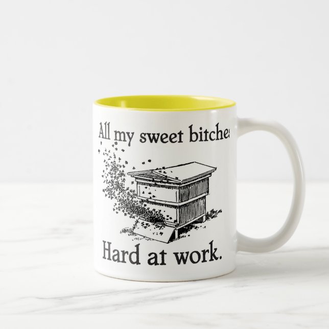 hard at work Two-Tone coffee mug (Right)