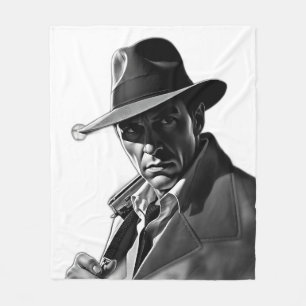 Hard-Boiled Detective Noir Art Fleece Blanket