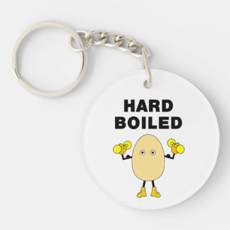 Hard Boiled Egghead Text Key Ring
