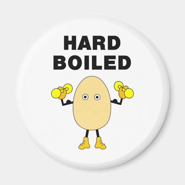 Hard Boiled Egghead Text Magnet (Front)