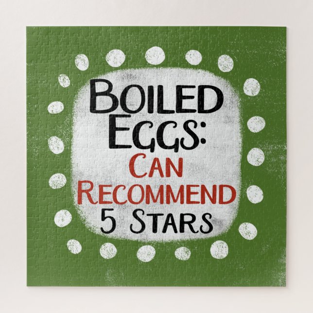 Hard Boiled Eggs Review 5 Stars Jigsaw Puzzle (Vertical)