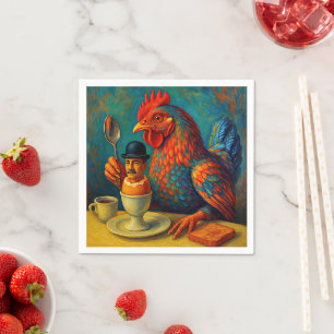 Hard-Boiled Human - Fowl Play at Breakfast Napkin