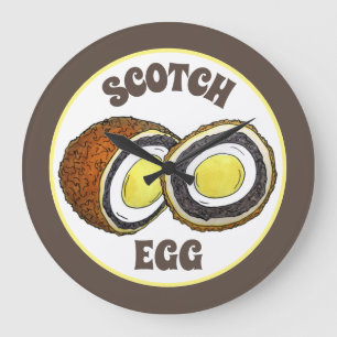 Hard Boiled Scotch Eggs UK British Snack Food Large Clock