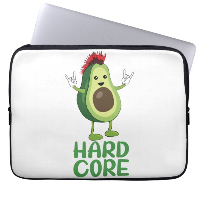 Hard Core Avocado Funny Laptop Sleeve (Front)