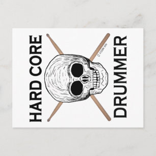 Hard Core Drummer Postcard