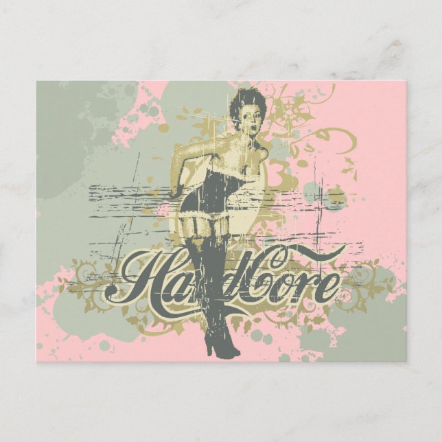 Hard Core Girl T-shirts and Gifts Postcard (Front)