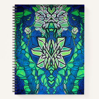 Hard Cover Water Lilies Spiral Notebook